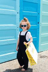 Navy Knit Dungaree - HoneyBug 