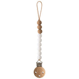 Silicone Pacifier Clip | Eva - White - HoneyBug 