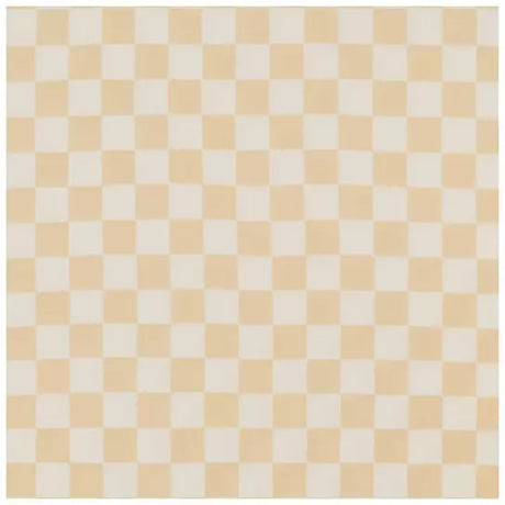Butter Yellow & White Checkered Crib Sheet