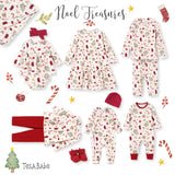 Baby Holiday Bamboo Romper – Christmas Print One-Piece - Noel - HoneyBug 
