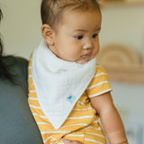 Cotton Muslin + Fleece Bandana Bib 4 Pack - Woof - HoneyBug 