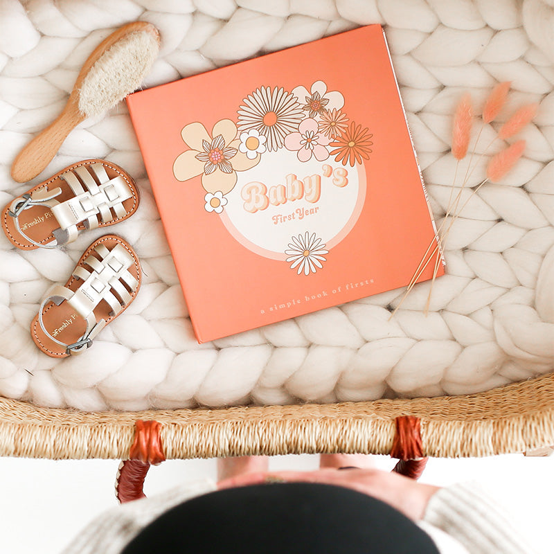 Flower Child Memory Baby Book - HoneyBug 