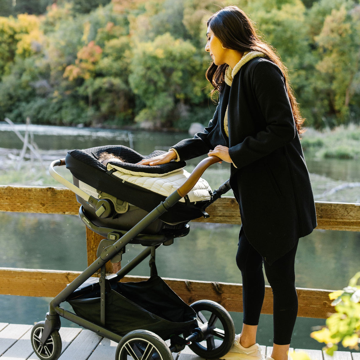 Infant Car Seat Footmuff - Pearl - HoneyBug 