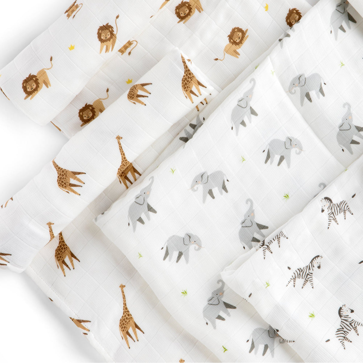 Lion & Elephant Swaddle Set - HoneyBug 