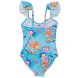 Kaleido Fish Sustainable Frill Swimsuit - HoneyBug 