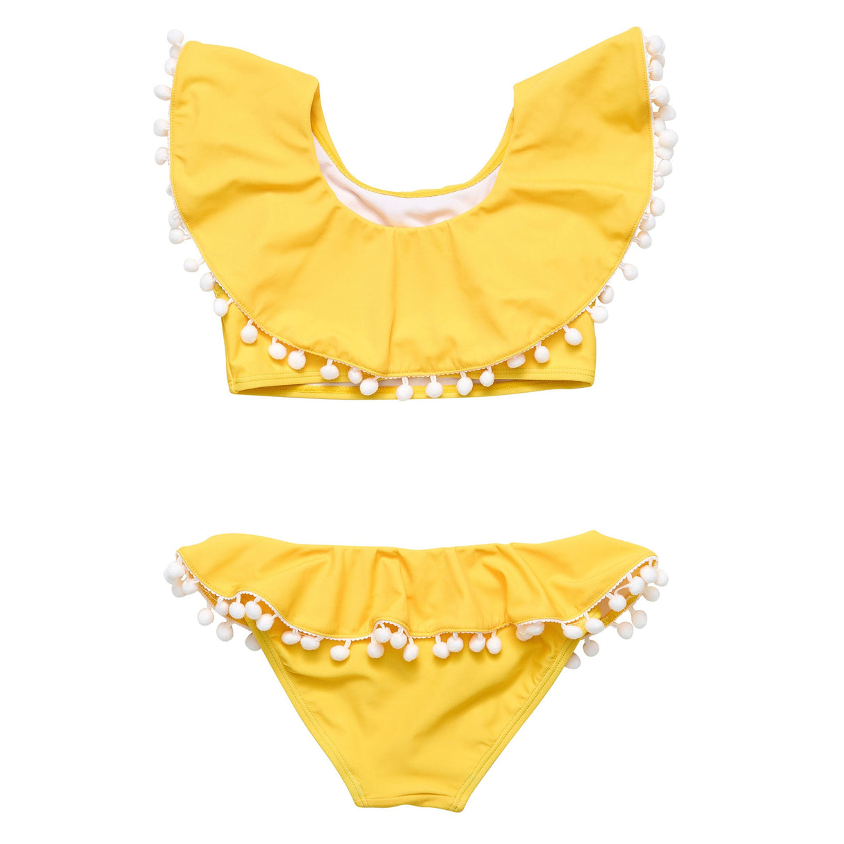Hello Yellow Flounce Bikini - HoneyBug 