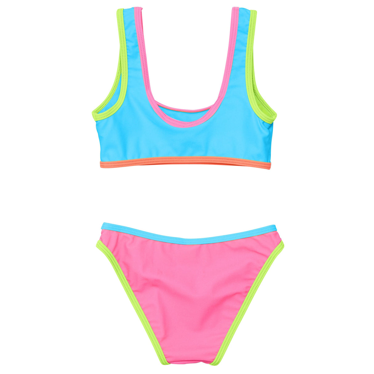 Candy Colorblock Crop Bikini - HoneyBug 