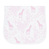 Pink Giraffe Print Burp Cloth - HoneyBug 