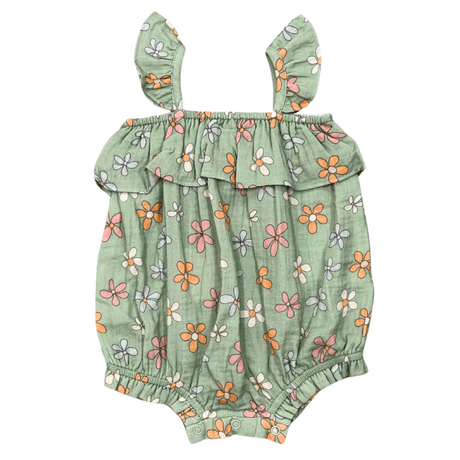 Baby Girl Gauze Bubble Romper