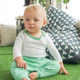 100% Peruvian Pima Cotton Jogger pants in Grass Green - HoneyBug 