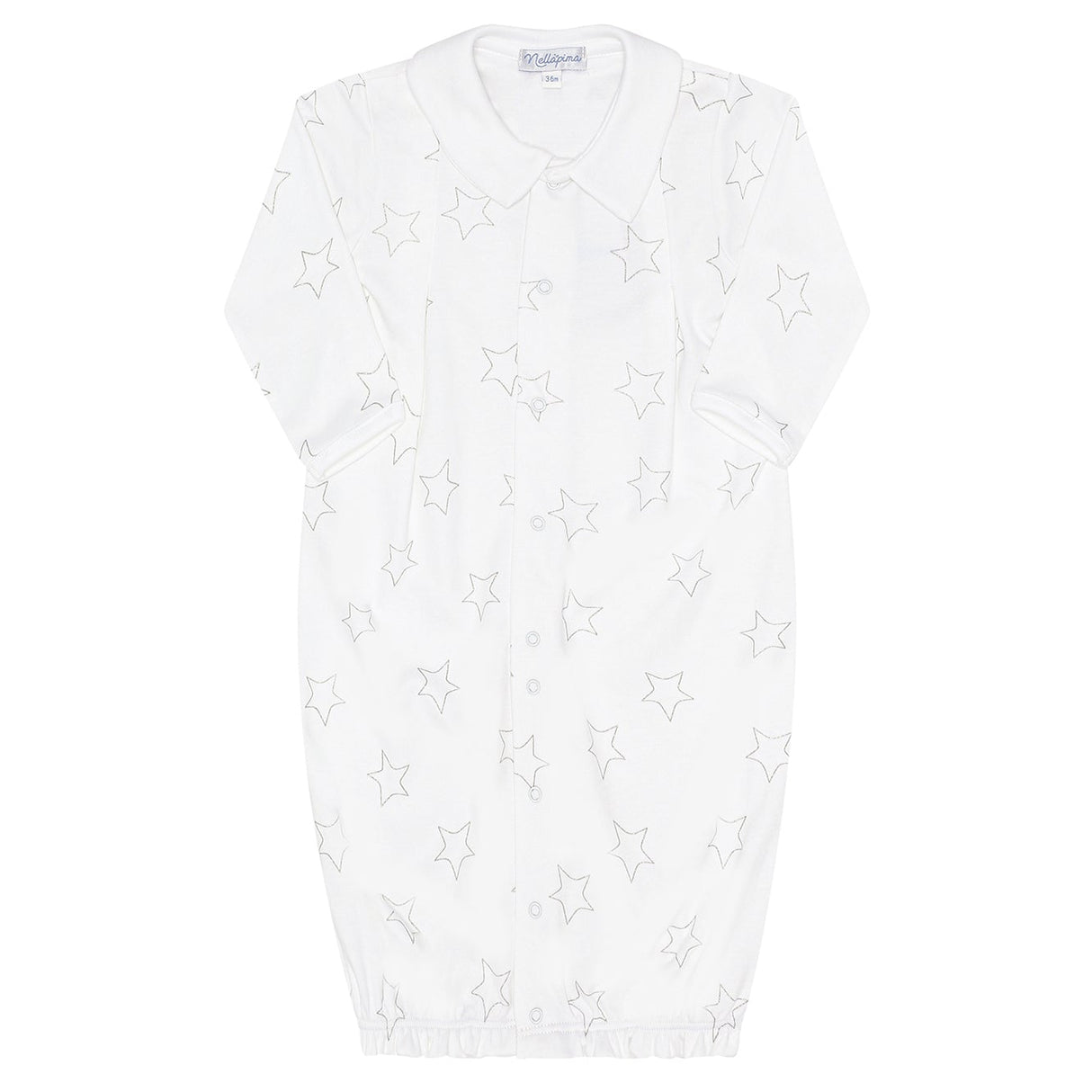 Grey Stars Print Converter Gown