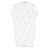 Grey Stars Print Converter Gown