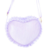 Heart Purse, Seersucker Lavender