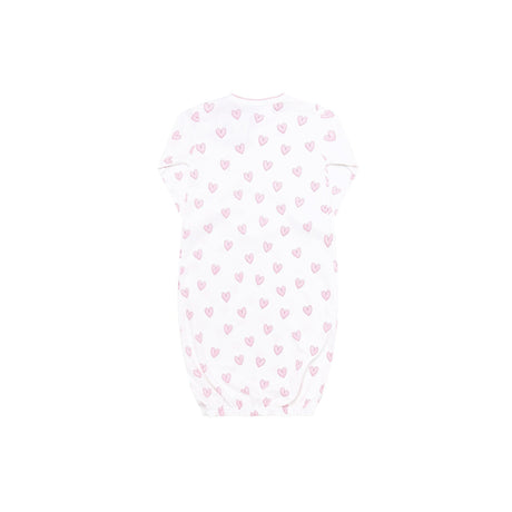 Pink Heart Print Gown  - HoneyBug 