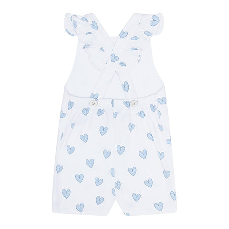 Blue Heart Print Romper