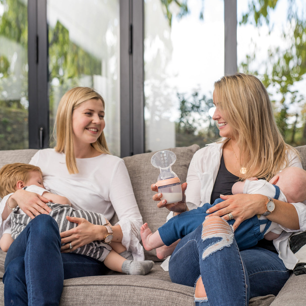Haakaa Gen 3 Silicone Breast Pump Flange and Bottle Set 160 ml/6 oz - HoneyBug 