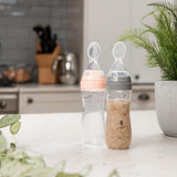 Haakaa Silicone Baby Food Dispensing Spoon with Cap 1 pk - HoneyBug 
