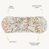 Organic Headwrap - Gardenia - HoneyBug 