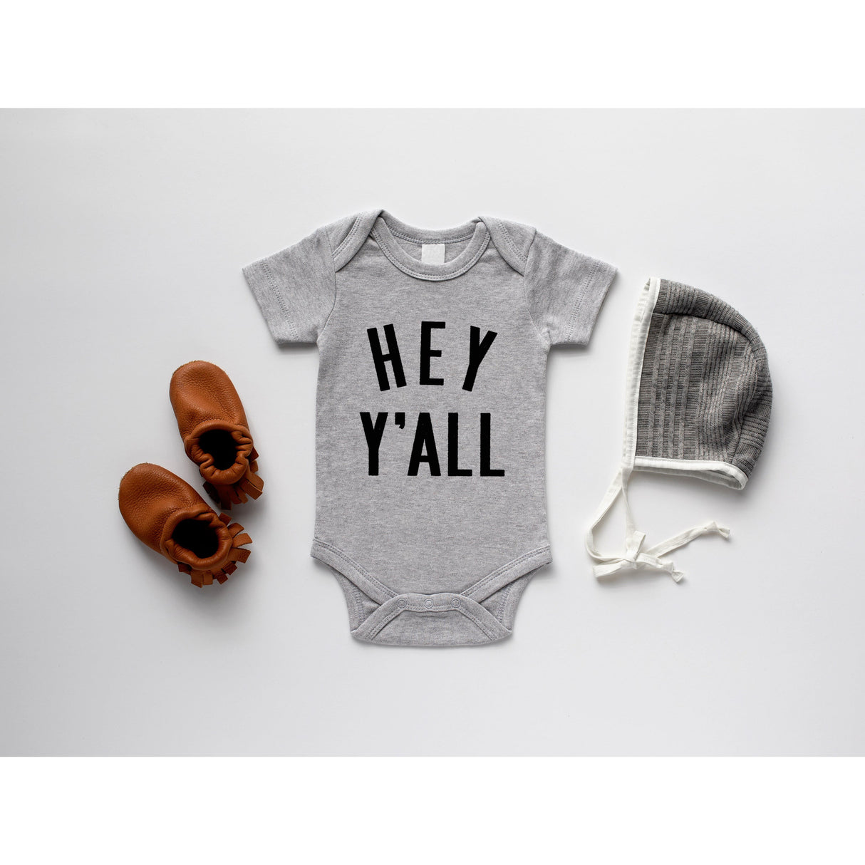 Hey Y'All Organic Baby Bodysuit - HoneyBug 