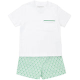 Hudson Boys' Pima Cotton Short Set - Golf Putting Green - HoneyBug 