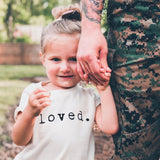 Loved. Organic Cotton Kids Tshirt Short Sleeve - HoneyBug 