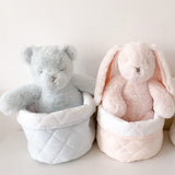 Aston Luxe Bear - Pale Blue Plush Toy - HoneyBug 