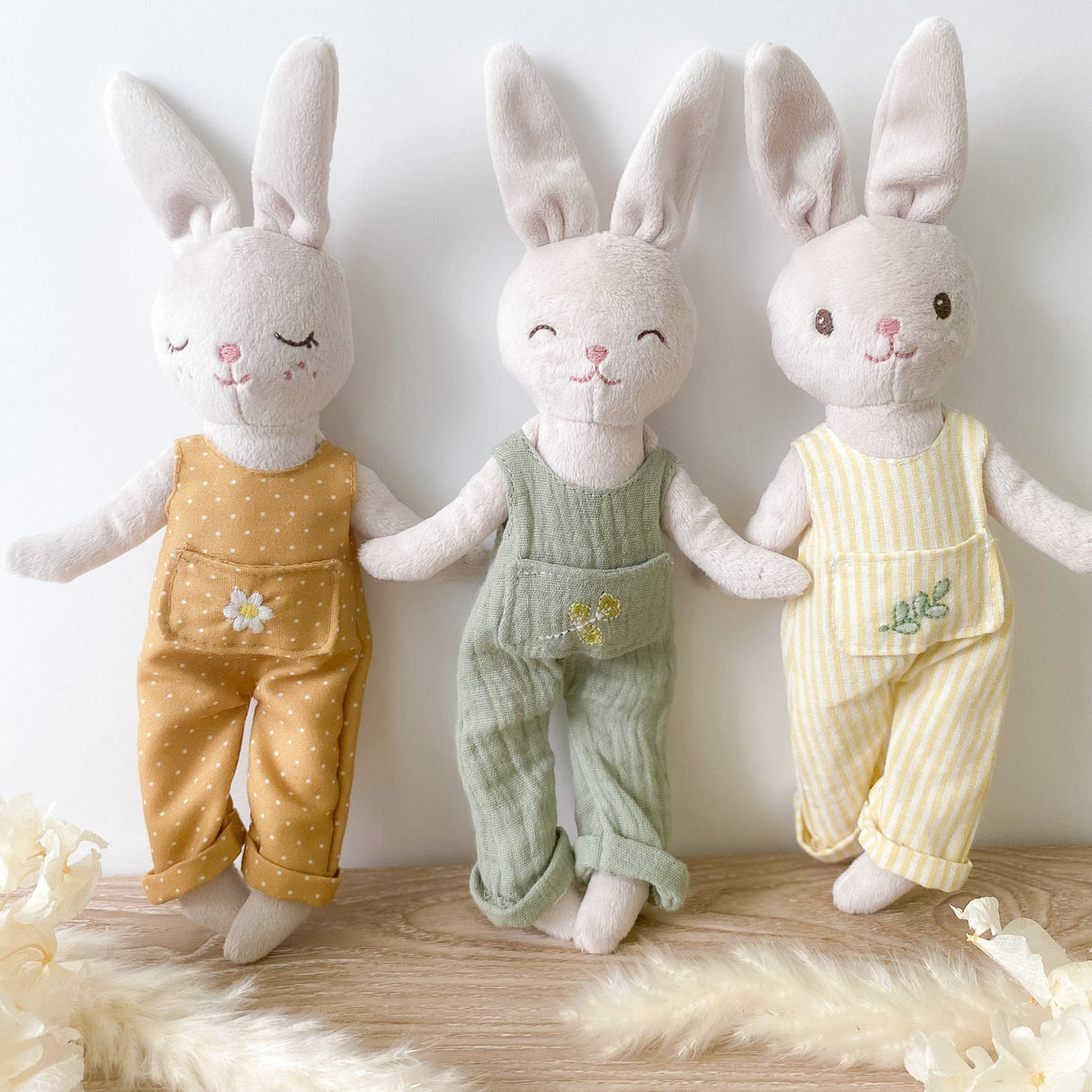 Baby Bunny Trio 3 Asst Soft Toy - HoneyBug 