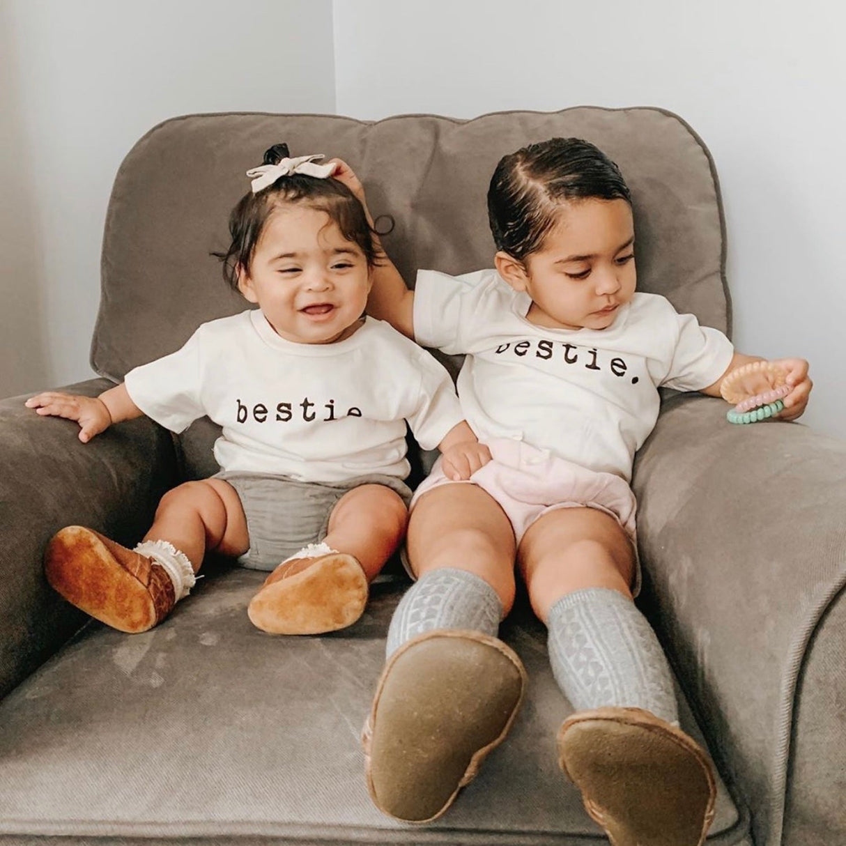 Bestie Organic Kids Graphic T-Shirt Short Sleeve - HoneyBug 