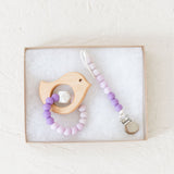 Wooden Teether with Silicone Ring