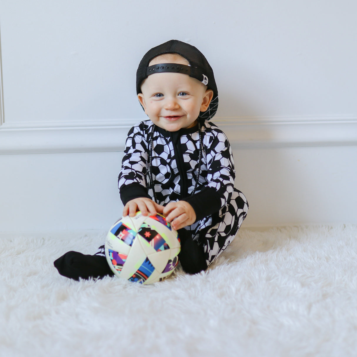 ZIP ROMPER - Soccer - HoneyBug 