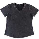 MAMA V-NECK- Midnight Snow Wash - HoneyBug 