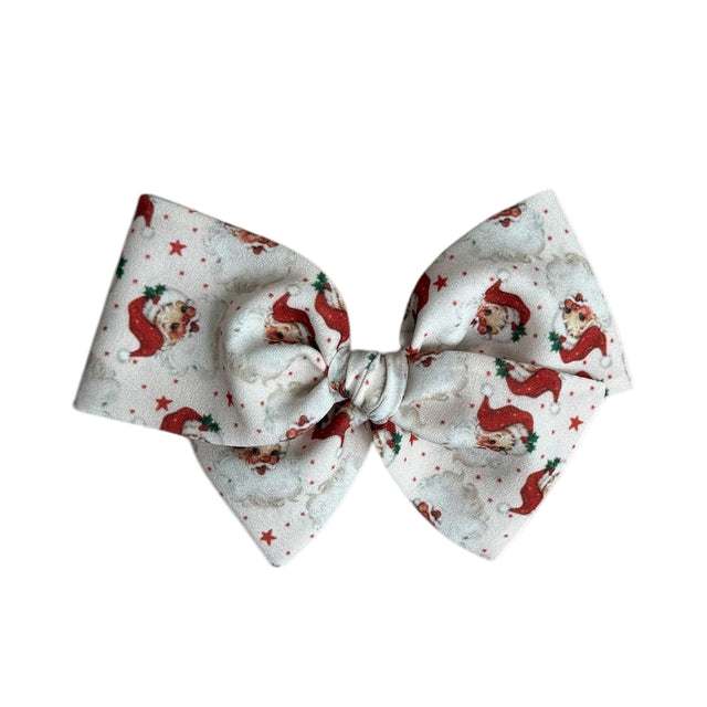 Vintage Santas Pinwheel Bow - HoneyBug 