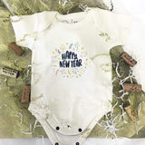 graphic bodysuit | happy new year - HoneyBug 