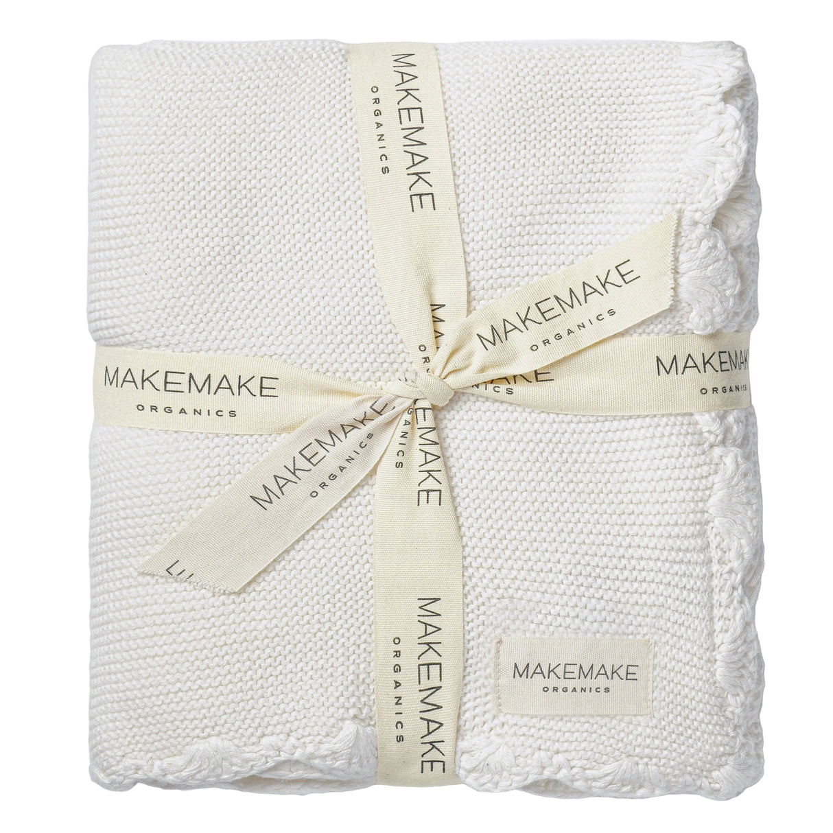 Organic Cotton Scalloped Baby Blanket - Ivory