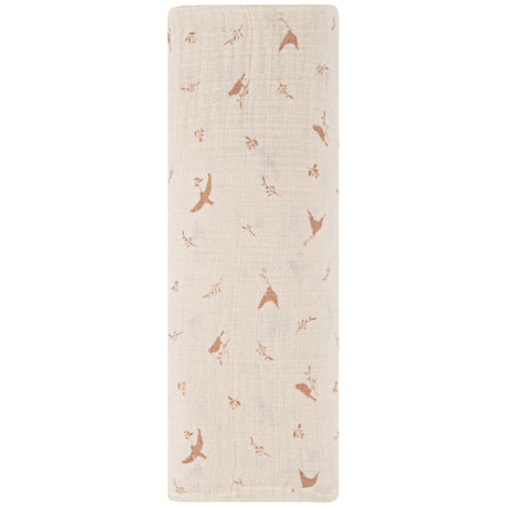 Cotton Muslin Swaddle Blanket - Pink Bird - HoneyBug 