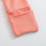 Joyful Coral Zippered Baby Romper - HoneyBug 