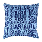 Blue Nordic Pattern Pillow, 14"