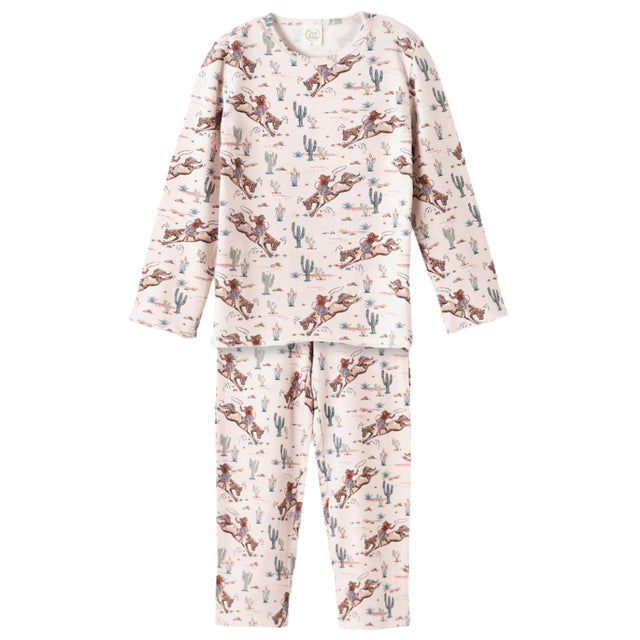 Prairie Princess Girl's Western Bamboo Pajama Set - HoneyBug 
