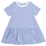 Lottie Girls' Dress - Blue and White Stripes - HoneyBug 