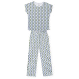 Marcia Women's Pajama Pant Set - Cowboy Boots (blue) - HoneyBug 