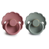 FRIGG Daisy Natural Rubber Pacifier 2-Pack - Cedar/Lily Pad - HoneyBug 
