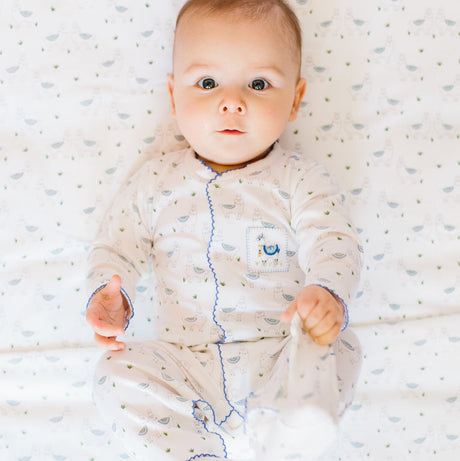 Alex the Alpaca Blue Footie - HoneyBug 