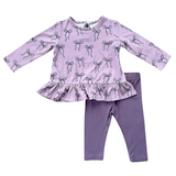 Long Sleeve Peplum Set