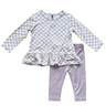 Long Sleeve Peplum Set - HoneyBug 
