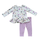 Long Sleeve Peplum Set