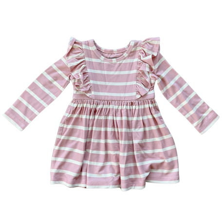 Long Sleeve Ruffle Dress - HoneyBug 