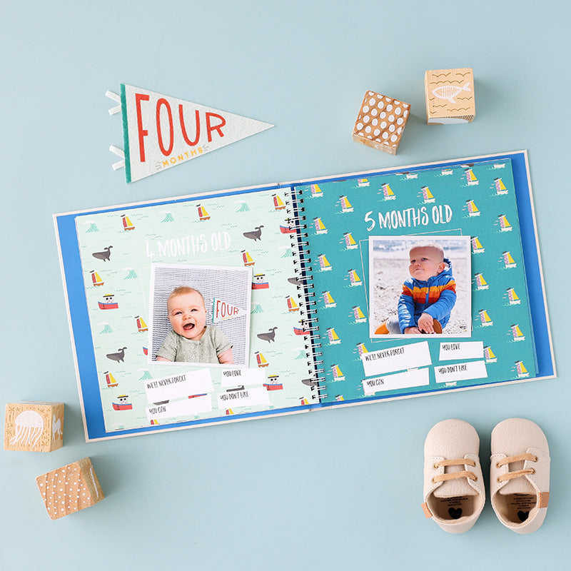 Little Captain Memory Baby Book - HoneyBug 
