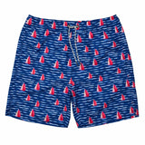 Mens Sailboat Rock Swim Short - HoneyBug 