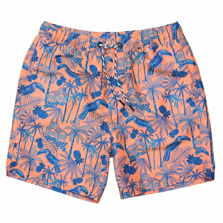 Mens Tropicana Vacay Sustainable Swim Short - HoneyBug 