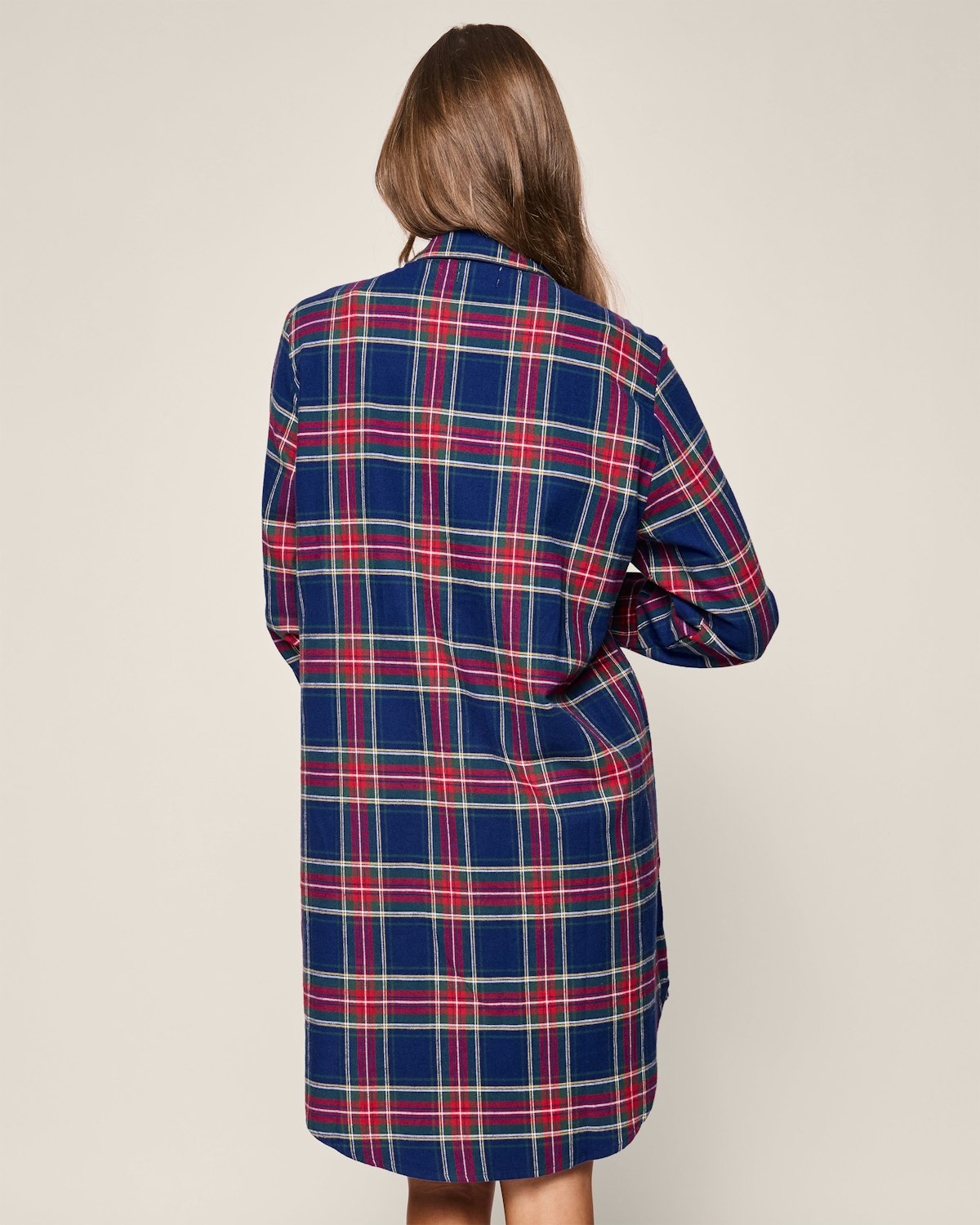 Women's Brushed Twill Maternity Nightshirt in Windsor Tartan - HoneyBug 